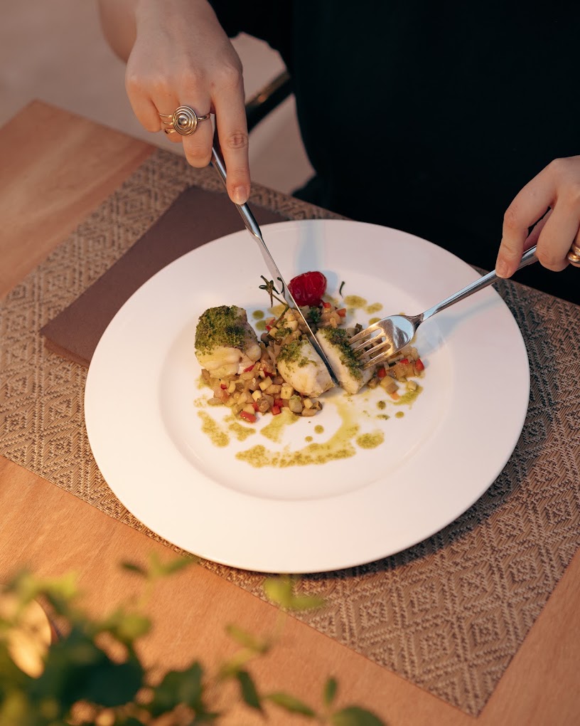 Secondo di carne impiattato